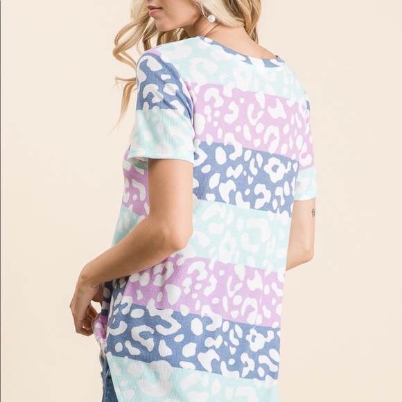 Color block leopard top - Picture 4 of 4